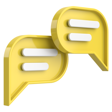 Sohbet balonu. Sohbet ikonu. 3B illüstrasyon.