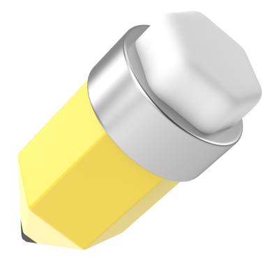 Üç boyutlu kalem. Üç boyutlu illüstrasyon. 3B görüntüleme.