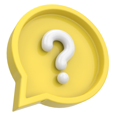 Soru işareti işareti. 3B illüstrasyon.