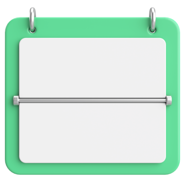 Boş takvim. Üç boyutlu takvim. 3B illüstrasyon.