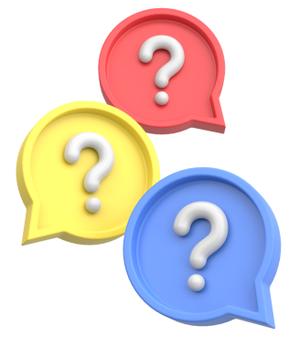 Soru işareti işareti. 3B illüstrasyon.