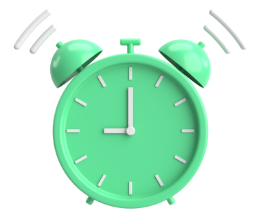 Üç boyutlu çalar saat. 3B illüstrasyon.