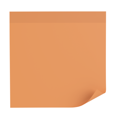 Üç boyutlu not defteri. Yapışkan bir not. 3B illüstrasyon.