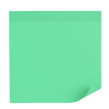 Üç boyutlu not defteri. Yapışkan bir not. 3B illüstrasyon.