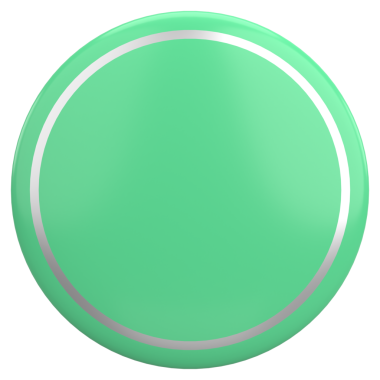 Üç boyutlu daire düğmesi. Boş tuş. 3B illüstrasyon.