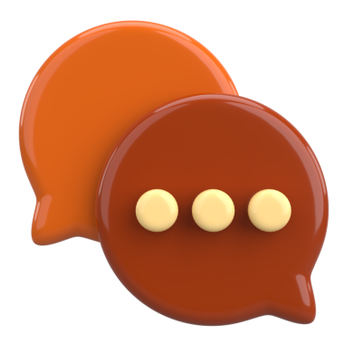 Canlı sohbet simgesi. Sohbet ikonu. 3B illüstrasyon.