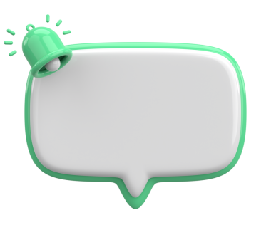 Üç boyutlu uyarı kutusu. 3B illüstrasyon.