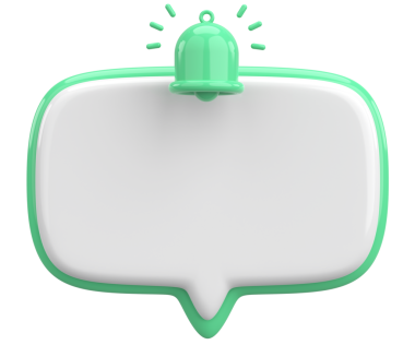 Üç boyutlu uyarı kutusu. 3B illüstrasyon.