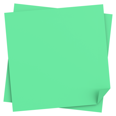 Üç boyutlu not defteri. Yapışkan bir not. 3B illüstrasyon.