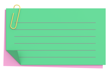 Üç boyutlu not defteri. Yapışkan bir not. 3B illüstrasyon.