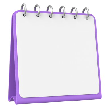 Boş takvim. Üç boyutlu takvim. 3B illüstrasyon.