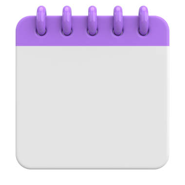 Boş takvim. Üç boyutlu takvim. 3B illüstrasyon.