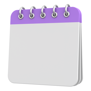 Boş takvim. Üç boyutlu takvim. 3B illüstrasyon.