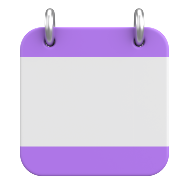 Boş takvim. Üç boyutlu takvim. 3B illüstrasyon.