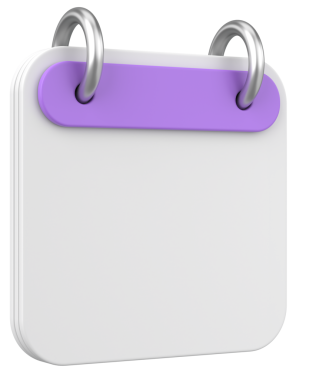 Boş takvim. Üç boyutlu takvim. 3B illüstrasyon.