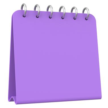 Boş takvim. Üç boyutlu takvim. 3B illüstrasyon.