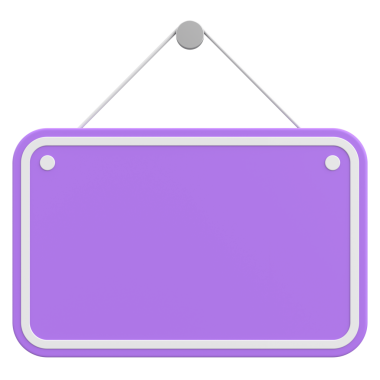 Boş Asılma İşareti. 3B Görüntü.