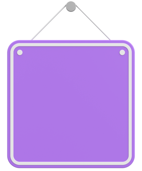 Boş Asılma İşareti. 3B Görüntü.