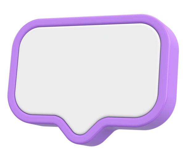 Konuşma balonu. Sohbet balonu. 3B illüstrasyon.