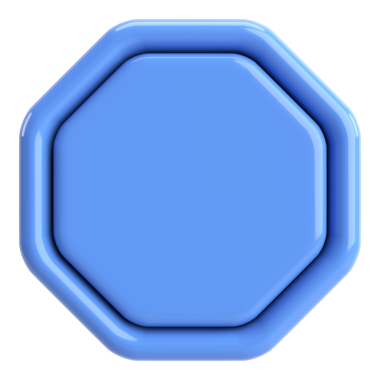 Üç boyutlu düğme. Boş tuş. 3B illüstrasyon.
