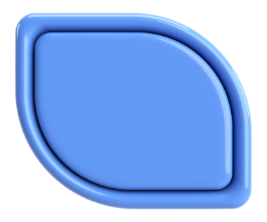 Üç boyutlu düğme. Boş tuş. 3B illüstrasyon.