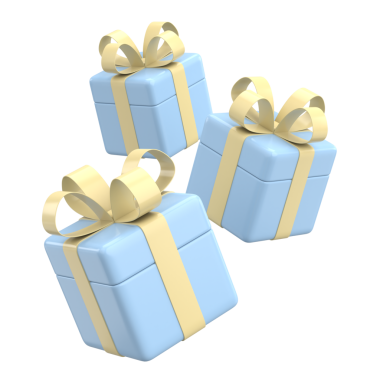 Üç boyutlu hediye kutusu. 3B illüstrasyon.