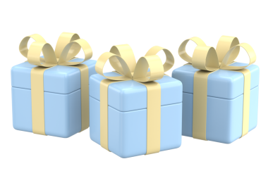 Üç boyutlu hediye kutusu. 3B illüstrasyon.