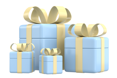 Üç boyutlu hediye kutusu. 3B illüstrasyon.