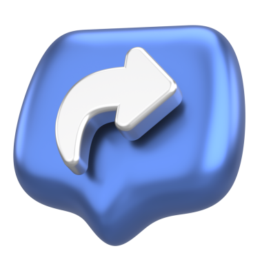 Simgeyi paylaş. Paylaş düğmesi. 3B illüstrasyon.