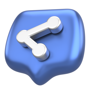 Simgeyi paylaş. Paylaş düğmesi. 3B illüstrasyon.