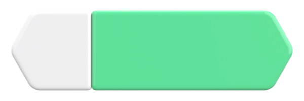 Üç boyutlu düğme. Boş tuş. 3B illüstrasyon.