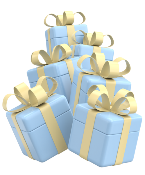 Üç boyutlu hediye kutusu. 3B illüstrasyon.