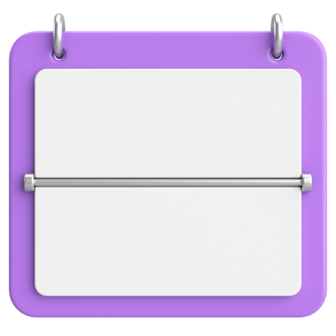 Boş takvim. Üç boyutlu takvim. 3B illüstrasyon.