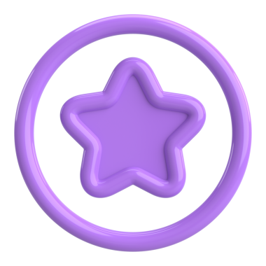 Üç boyutlu yıldız. Yıldız ikonu. 3B illüstrasyon.