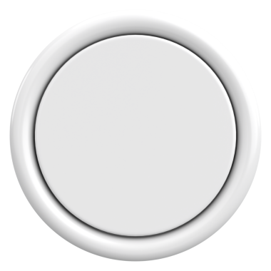 Üç boyutlu daire düğmesi. Boş tuş. 3B illüstrasyon.