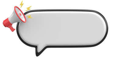 Üç boyutlu uyarı kutusu. 3B illüstrasyon.