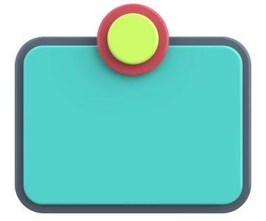 Üç boyutlu uyarı kutusu. Boş mesaj kutusu. 3B illüstrasyon.