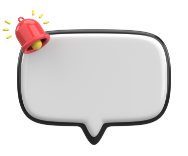 Üç boyutlu uyarı kutusu. 3B illüstrasyon.