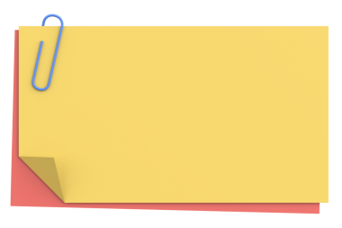 Üç boyutlu not defteri. Yapışkan bir not. 3B illüstrasyon.