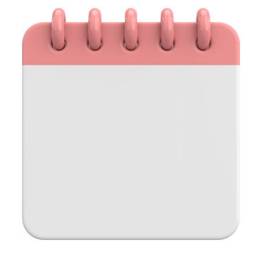 Boş takvim. Üç boyutlu takvim. 3B illüstrasyon.