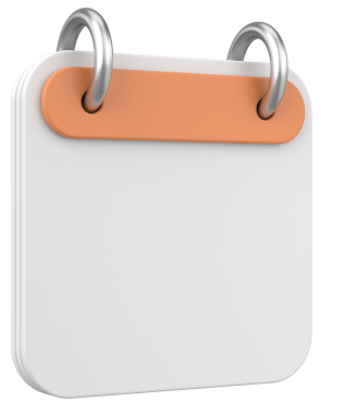 Boş takvim. Üç boyutlu takvim. 3B illüstrasyon.