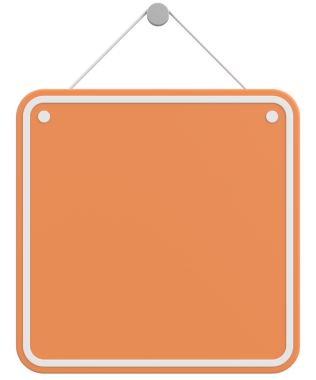 Boş Asılma İşareti. 3B Görüntü.