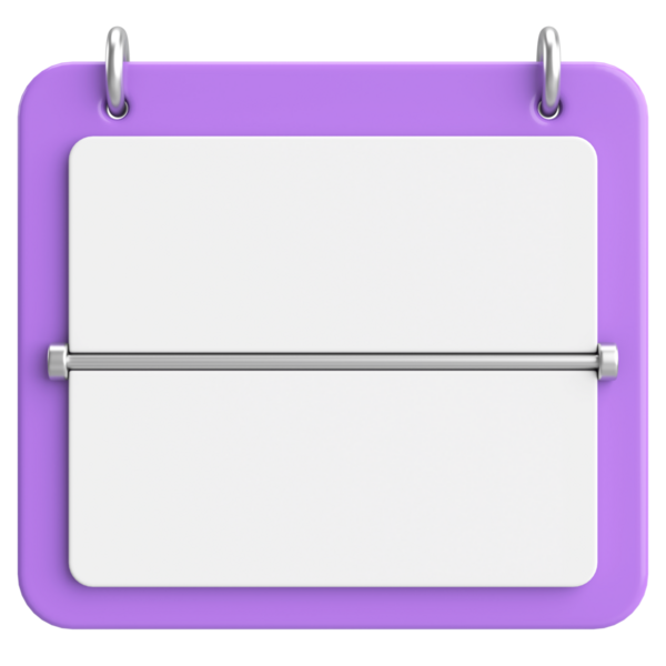 Boş takvim. Üç boyutlu takvim. 3B illüstrasyon.