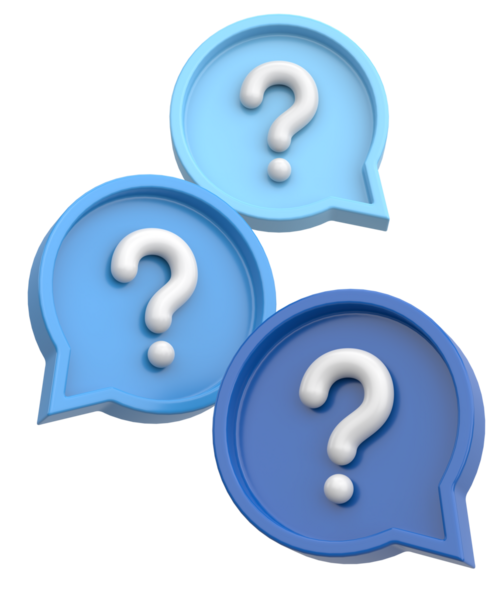 Soru işareti işareti. 3B illüstrasyon.