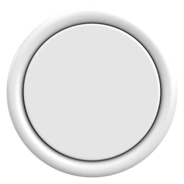 Üç boyutlu daire düğmesi. Boş tuş. 3B illüstrasyon.