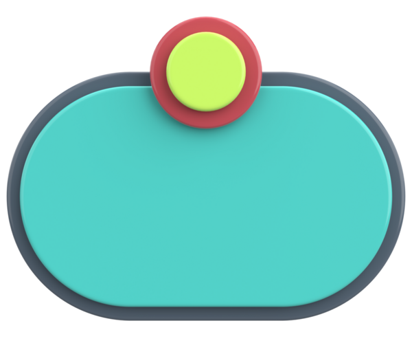 Üç boyutlu uyarı kutusu. Boş mesaj kutusu. 3B illüstrasyon.