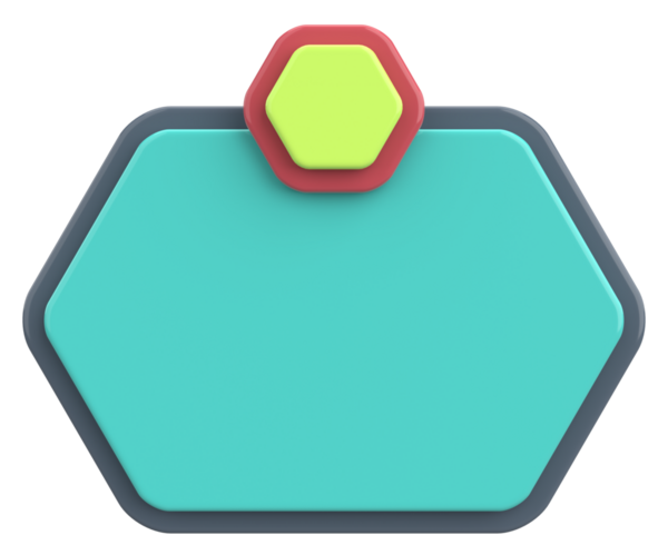 Üç boyutlu uyarı kutusu. Boş mesaj kutusu. 3B illüstrasyon.