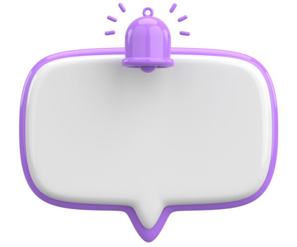 Üç boyutlu uyarı kutusu. 3B illüstrasyon.