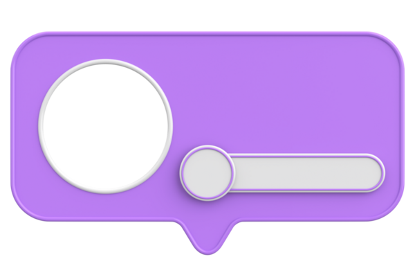 Profil kutusu. Sosyal medya profili. 3B illüstrasyon.