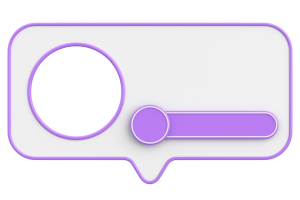 Profil kutusu. Sosyal medya profili. 3B illüstrasyon.